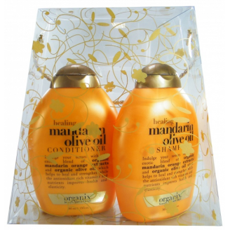 ORGANIX KURACJA ODŻYWCZA SZAMPON + ODŻYWKA MANDARYNKA  I OLIWKA Z OLIWEK + MATA NA PLAŻĘ GRATIS!
