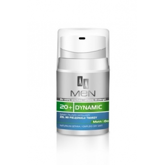 AA Oceanic Men Dynamic, Nawilżająco-matujący żel do pielęgnacji twarzy 20+, 50 ml