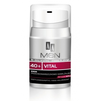 AA Oceanic Men Vital 40+, Przeciwzmarszczkowo krem nawilżający, 50 ml