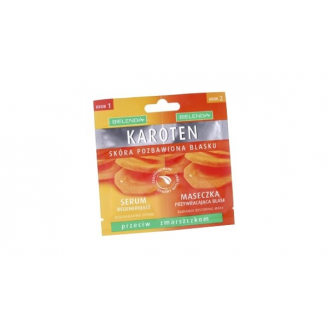 BIELENDA KAROTEN -  SERUM REGENERUJĄCE + MASECZKA PRZYWRACAJĄCA BLASK  2X5ML