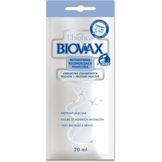 BIOVAX LATTE MASECZKA DO WŁOSÓW + PROTEINY MLECZNE 1 SASZETKA