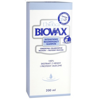 Biovax Latte, Szampon do włosów osłabionych + Proteiny mleczne, 200 ml