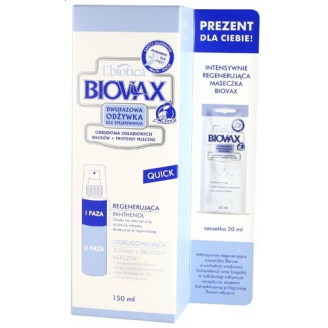 Biovax Quick Latte, Odżywka dwufazowa do włosów osłabionych, 150 ml