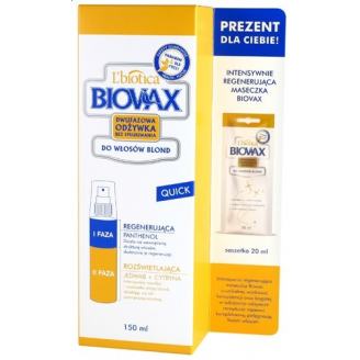 Biovax Quick, Odżywka dwufazowa do włosów blond, 150 ml