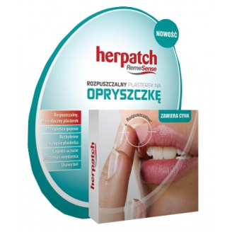 PLASTER NA OPRYSZCZKĘ HERPATCH 8 PLASTERKÓW ROZPUSZCZALNYCH