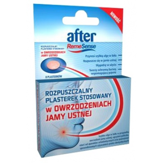 PLASTER AFTER REMESENSE NA OWRZODZENIA W JAMIE USTNEJ (AFTY), 8 PLASTERKÓW ROZPUSZCZALNYCH