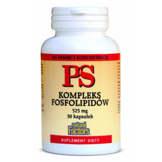 PS KOMPLEKS FOSFOLIPIDÓW 525 MG,  30 KAPSUŁEK (PHOSPHATIDYL SERINE)