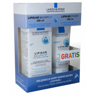 LA ROCHE LIPIKAR AP BAUME BALSAM NATŁUSZCZAJACY DO CIAŁA DO SKÓRY SUCHEJ 200 ML + LIPIKAR SYNDET ŻEL DO MYCIA 200 ML GRATIS!