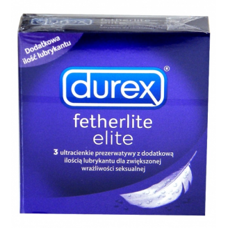 Durex Fetherlite Elite, Ultracienkie prezerwatywy, 3 sztuki