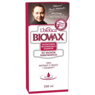 Biovax, Szampon do włosów farbowanych, 200 ml