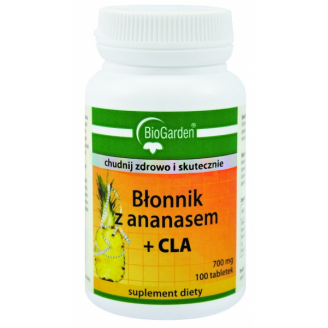 Błonnik z ananasem + CLA, 100 tabletek
