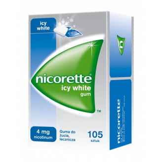 NICORETTE ICY WHITE  4 MG, GUMA DO ŻUCIA 105 SZTUK