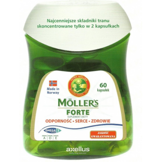 Tran norweski Moller's forte, 60 kapsułek