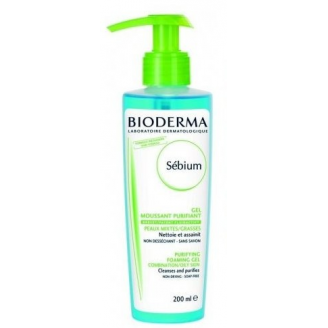 BIODERMA SEBIUM GEL MOUSSANT - ANTYBAKTERYJNY ŻEL DO MYCIA TWARZY 200 ML + W PREZENCIE SEBIUM H2O 100 ML