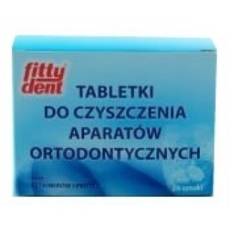 FITTYDENT TABLETKI DO CZYSZCZENIA  APARATÓW ORTODONTYCZNYCH - 24 SZTUKI
