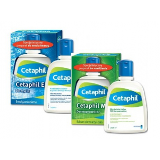 CETAPHIL ZESTAW - ŁAGODNA EMULSJA DO MYCIA 250 ML + CETAPHIL MD DERMOPROTEKTOR BALSAM DO TWARZY I CIAŁA 250 ML