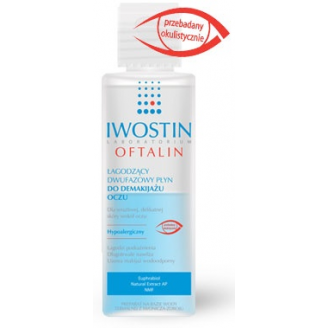 Iwostin Oftalin, Łagodzący dwufazowy płyn do demakijażu oczu, 120 ml