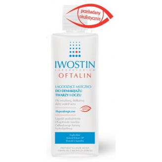 IWOSTIN OFTALIN MLECZKO ŁAGODZĄCE DO DEMAKIJAŻU TWARZY I OCZU 240 ML