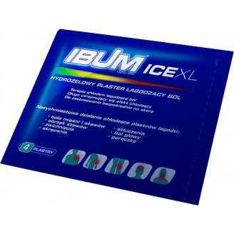 IBUM ICE XL PLASTER HYDROŻELOWY ŁAGODZĄCY 4 SZTUKI W OPAKOWANIU
