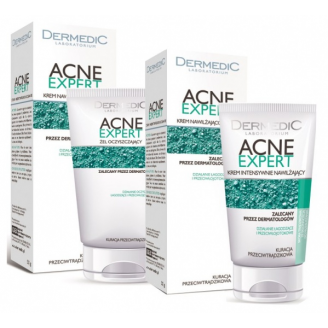 DERMEDIC ACNE EXPERT -  ZESTAW KOSMETYKÓW ŻEL + KREM